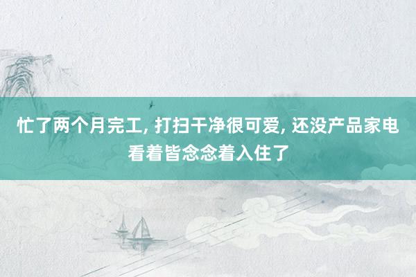 忙了两个月完工, 打扫干净很可爱, 还没产品家电看着皆念念着入住了