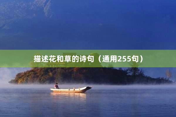 描述花和草的诗句（通用255句）