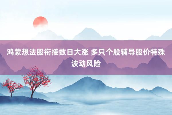 鸿蒙想法股衔接数日大涨 多只个股辅导股价特殊波动风险