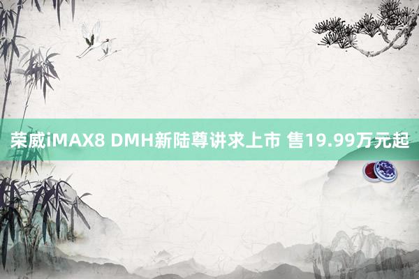 荣威iMAX8 DMH新陆尊讲求上市 售19.99万元起