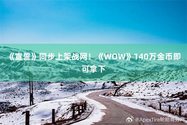 《宣誓》同步上架战网！《WOW》140万金币即可拿下