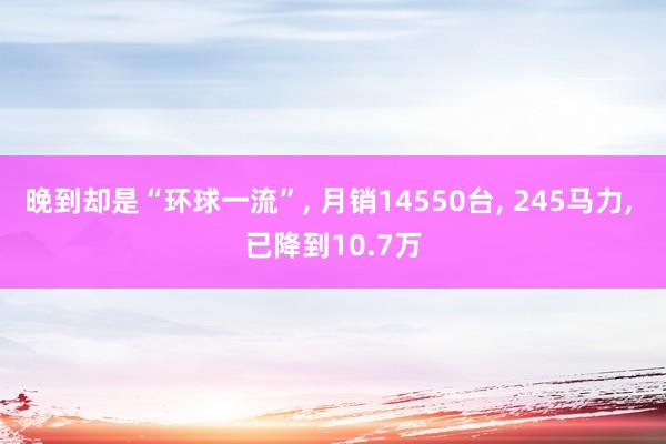 晚到却是“环球一流”, 月销14550台, 245马力, 已降到10.7万