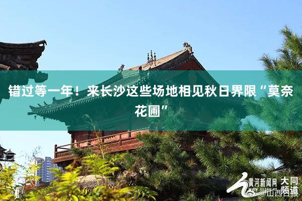 错过等一年！来长沙这些场地相见秋日界限“莫奈花圃”